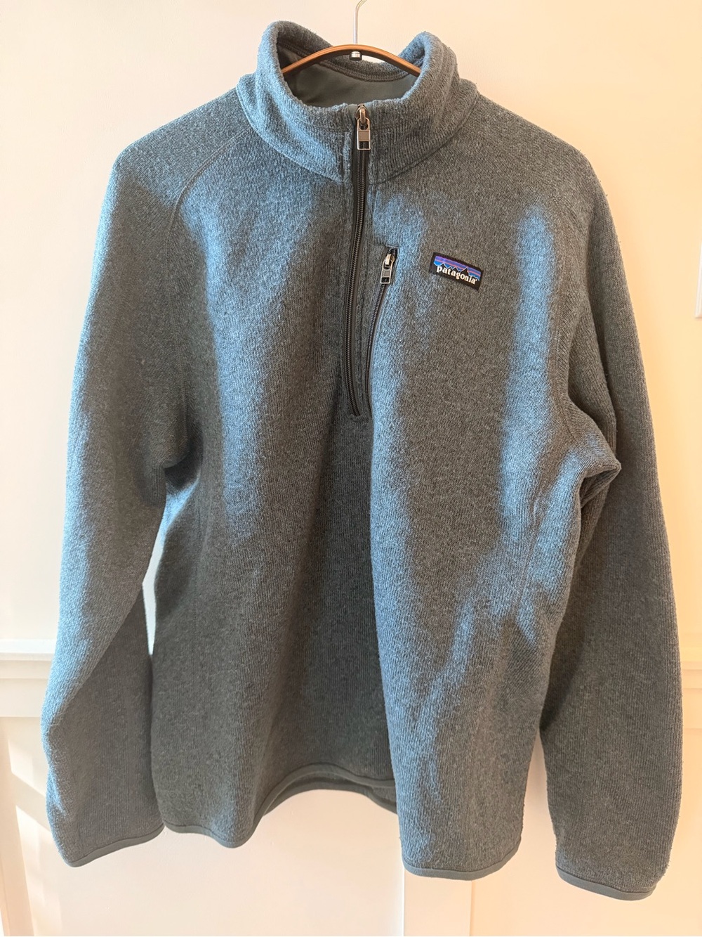 Patagonia Light Teal Men’s Quarter-Zip Fleece Pullover